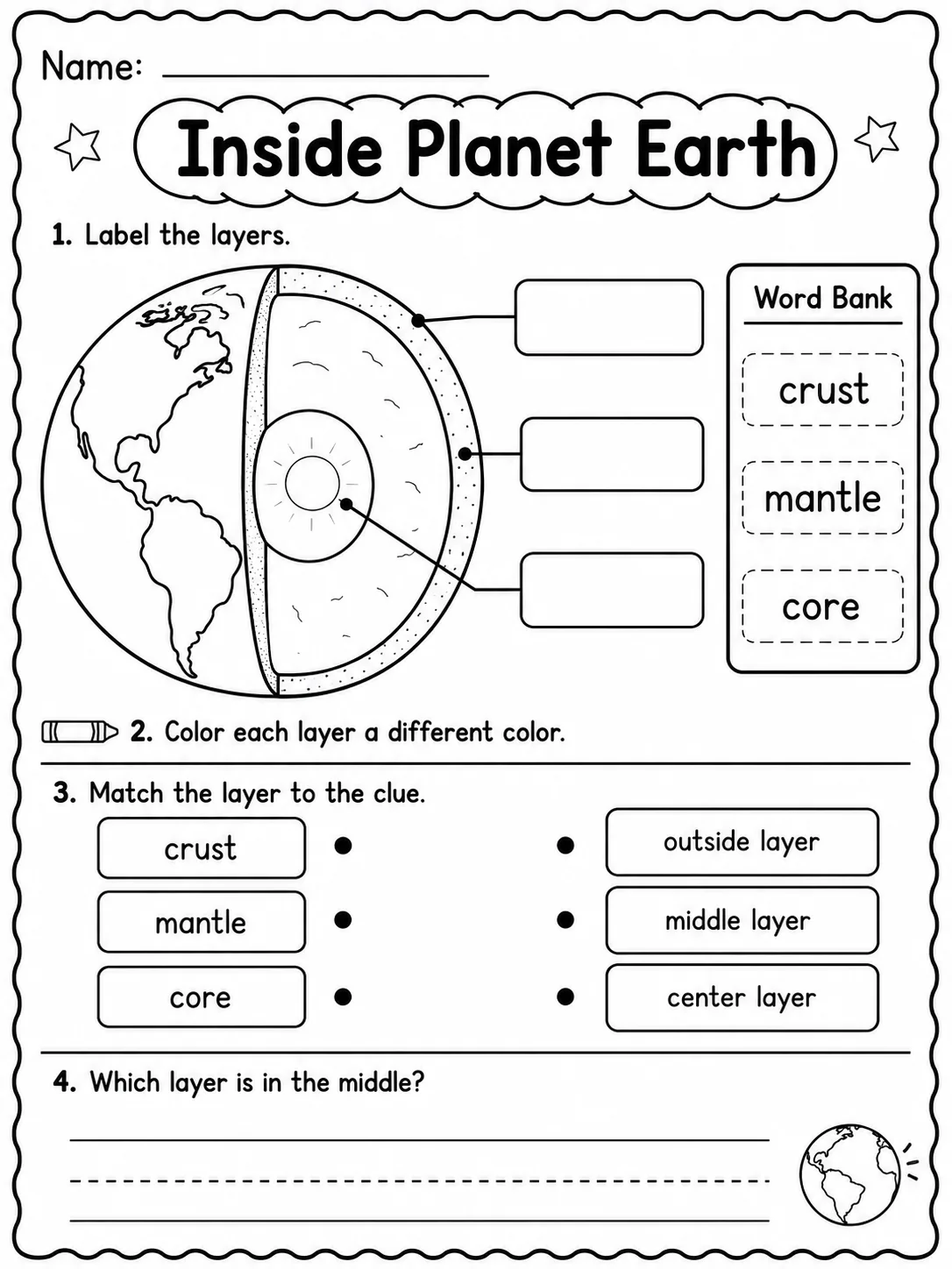 My Planet Earth Worksheet Pack page 9 printable worksheet preview