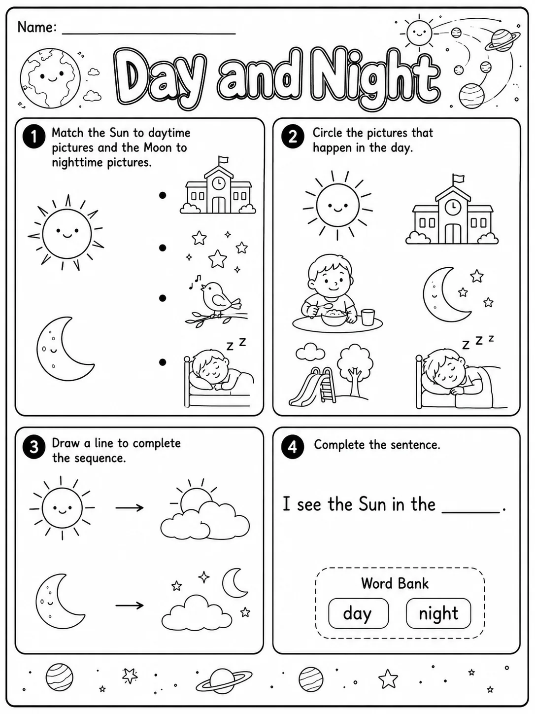 Planet Earth Worksheet Pack page 2 printable worksheet preview
