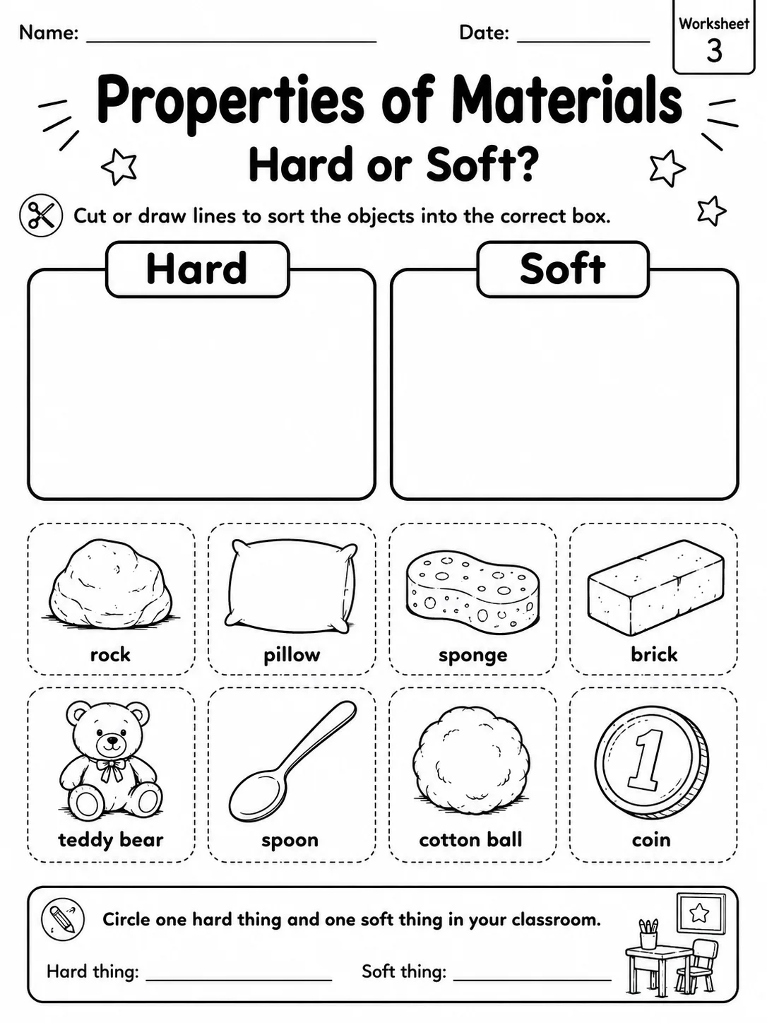 Properties of Materials Worksheet Pack page 3 printable worksheet preview