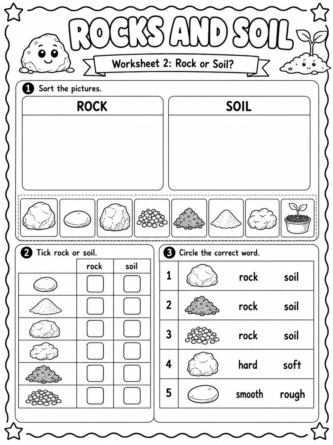 Rocks and Soil Worksheet Pack - Set 2 page 2 printable worksheet preview
