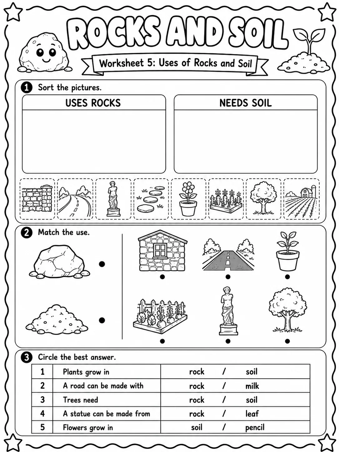 Rocks and Soil Worksheet Pack - Set 2 page 5 printable worksheet preview
