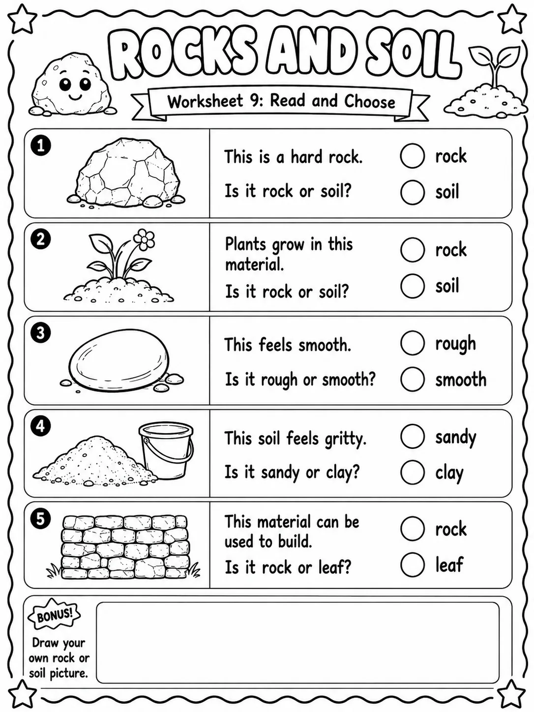 Rocks and Soil Worksheet Pack - Set 2 page 9 printable worksheet preview