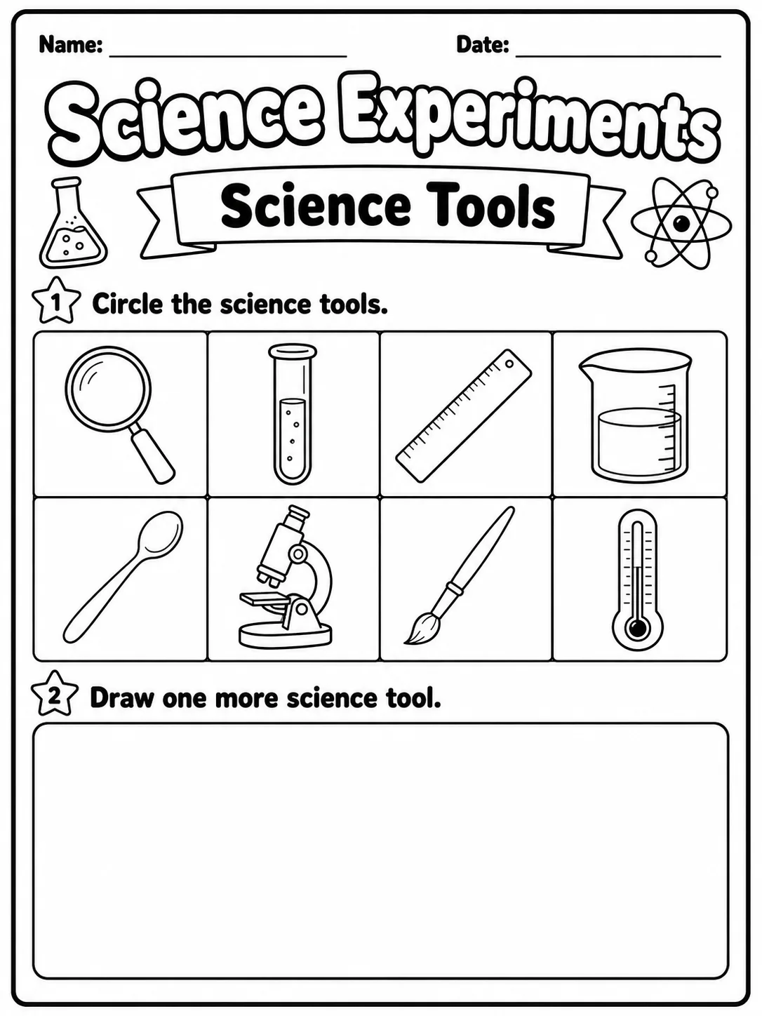 Science Experiments Worksheet Pack 10 printable pages preview from KiwiBee