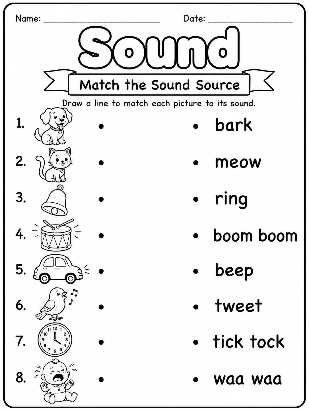 Sound Loud or Soft? Worksheet Pack page 2 printable worksheet preview