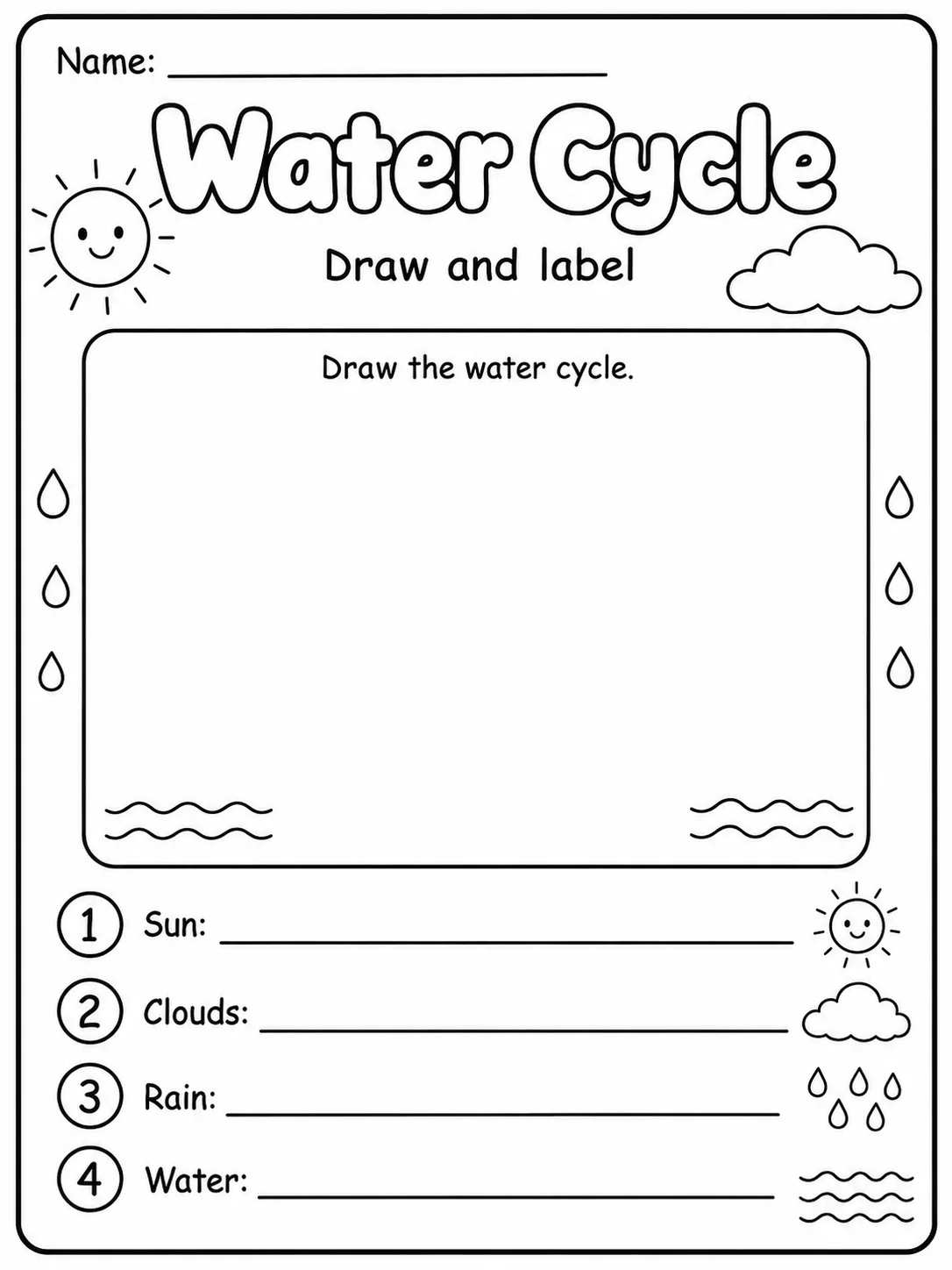 Grade 2 Water Cycle and Grammar Practice Worksheet Pack page 9 printable worksheet preview