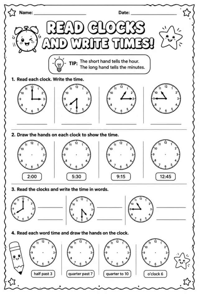 Read clocks and write times