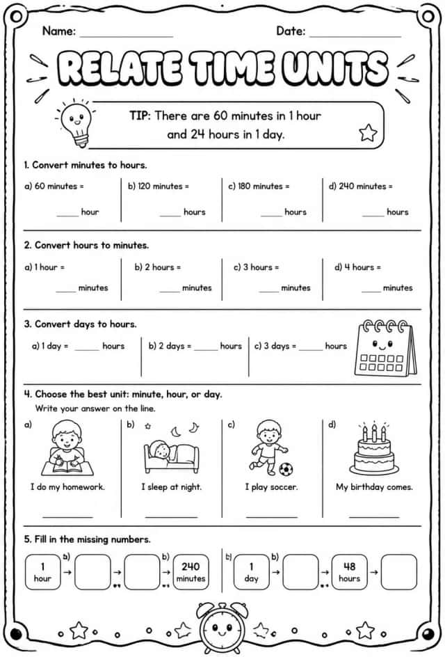 Relate time units