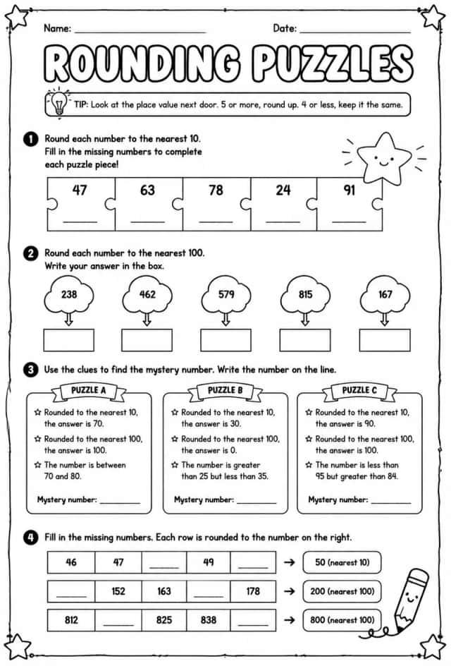 Rounding puzzles