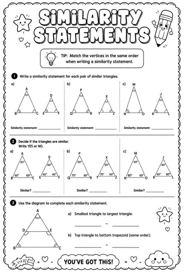 Similarity statements