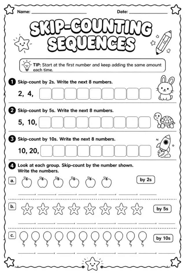Skip-counting sequences