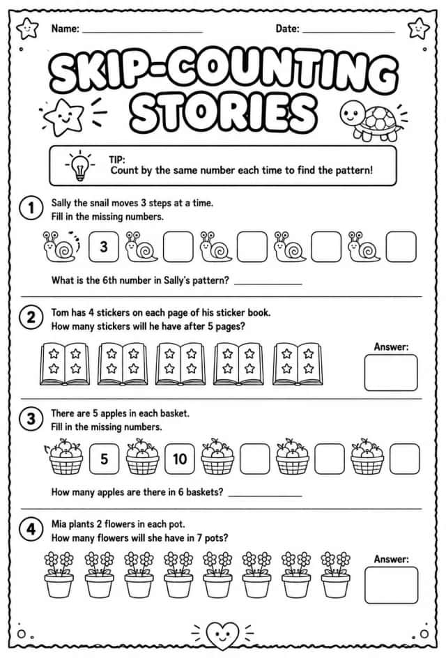 Skip-counting stories