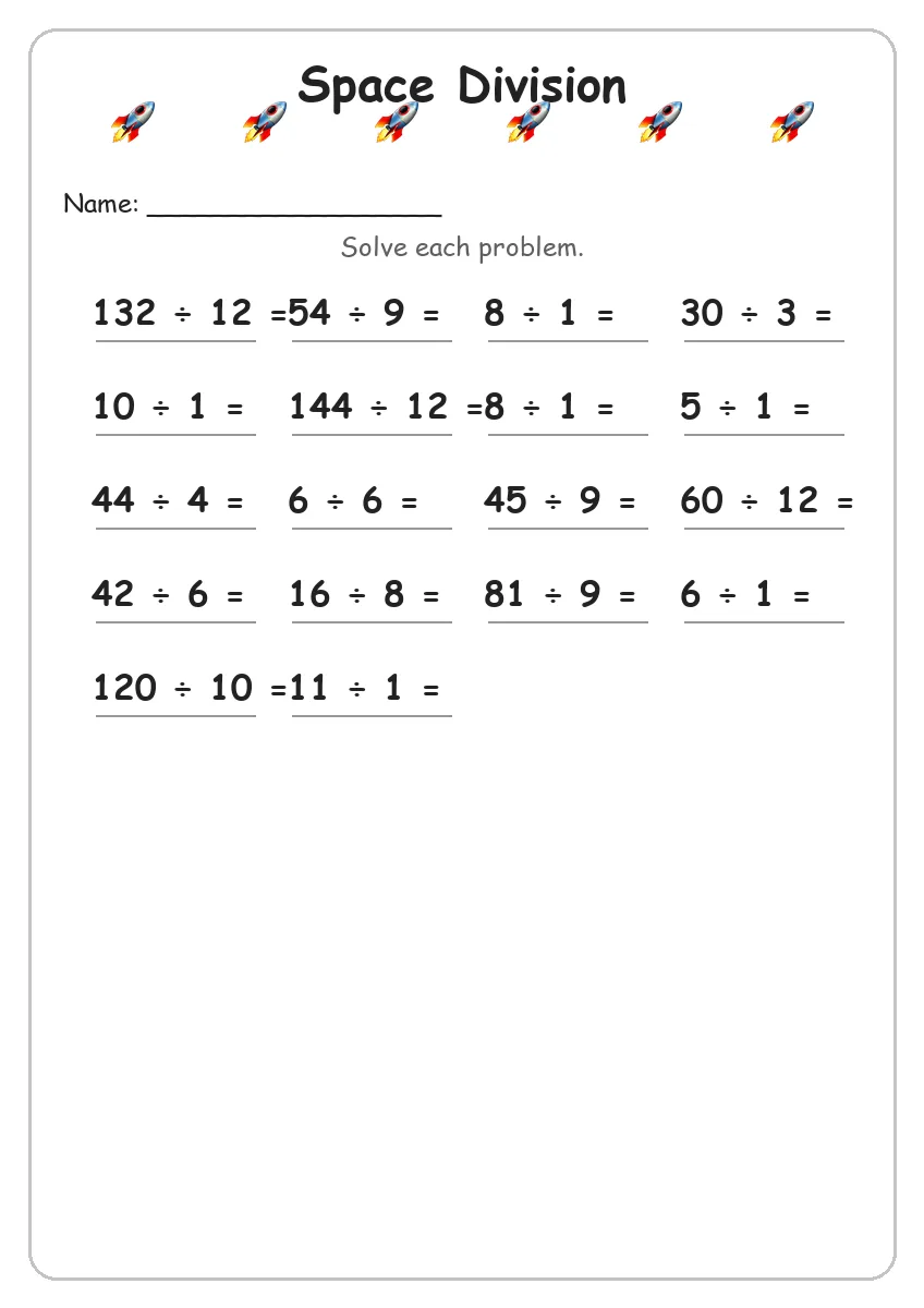 Space Division (Grade 4)