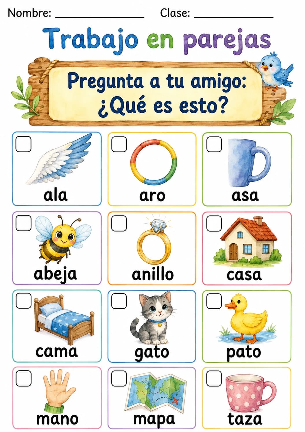 Spanish Letter A Phonics Worksheets Pack page 3 printable worksheet preview