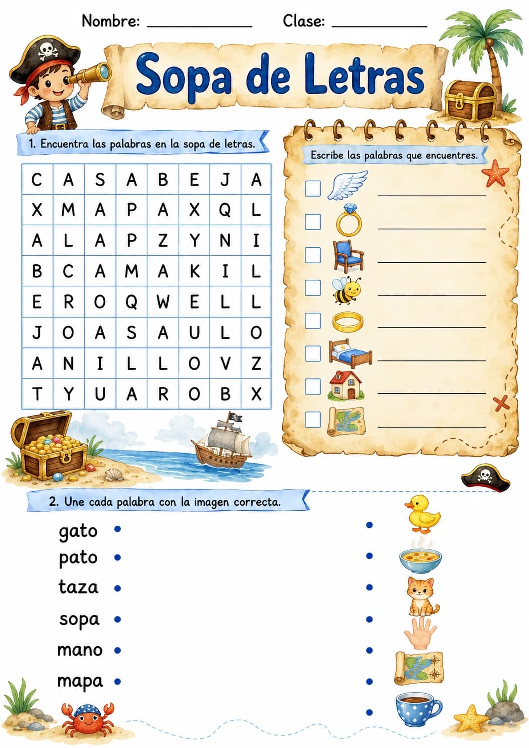Spanish Letter A Phonics Worksheets Pack page 10 printable worksheet preview