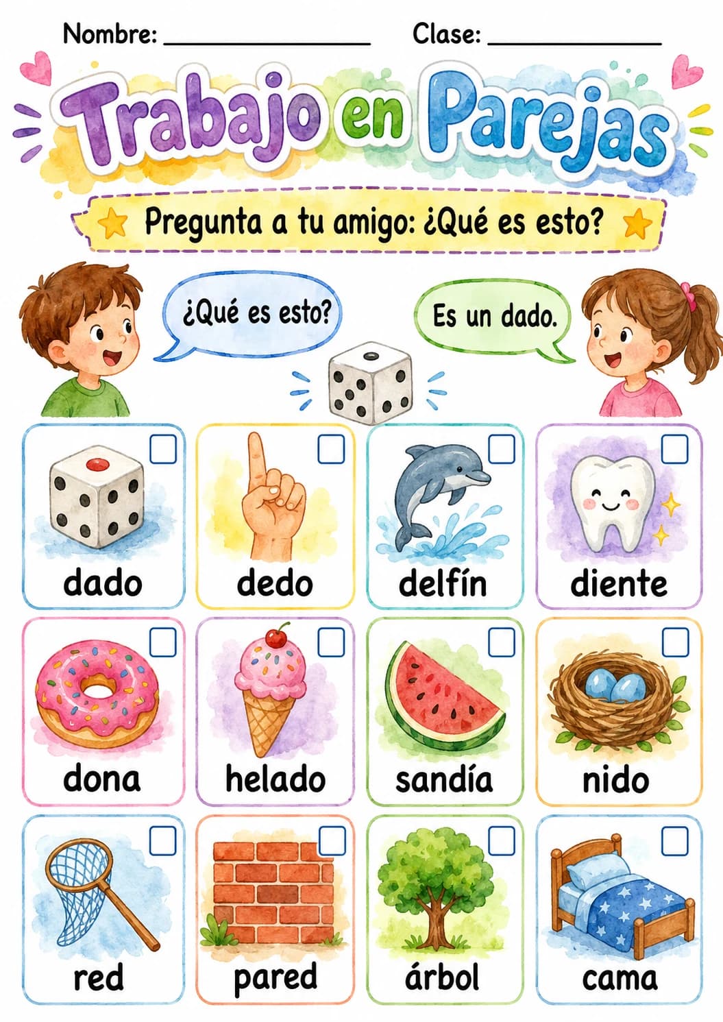 Spanish Letter D Phonics Worksheets Pack page 2 printable worksheet preview