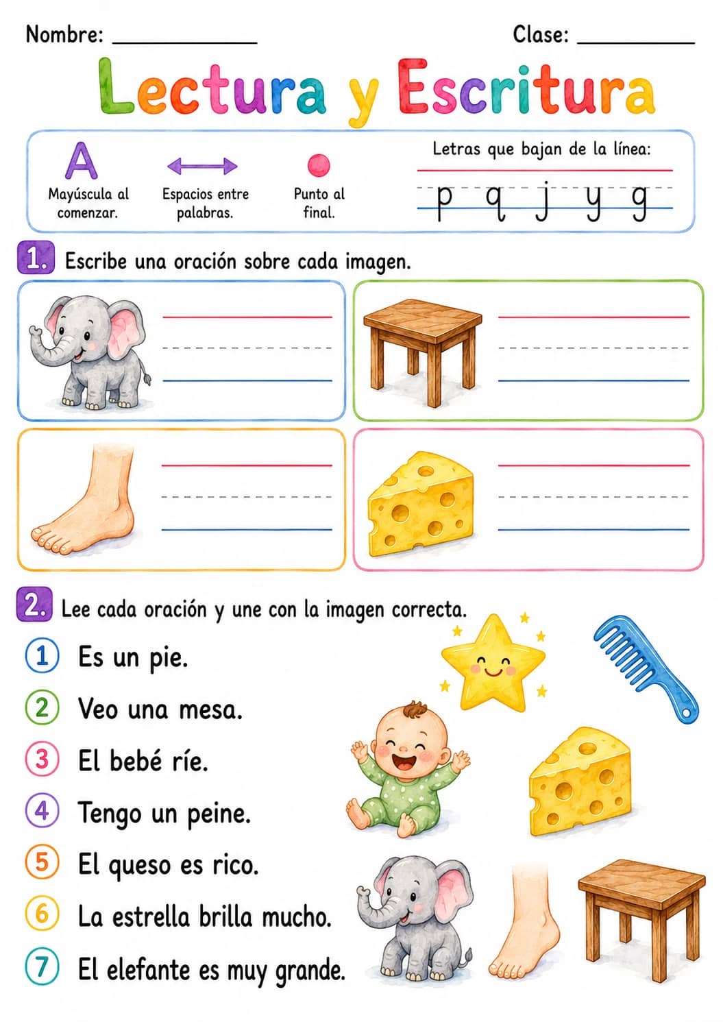 Spanish Letter E Phonics Worksheets Pack printable worksheet pack preview from KiwiBee