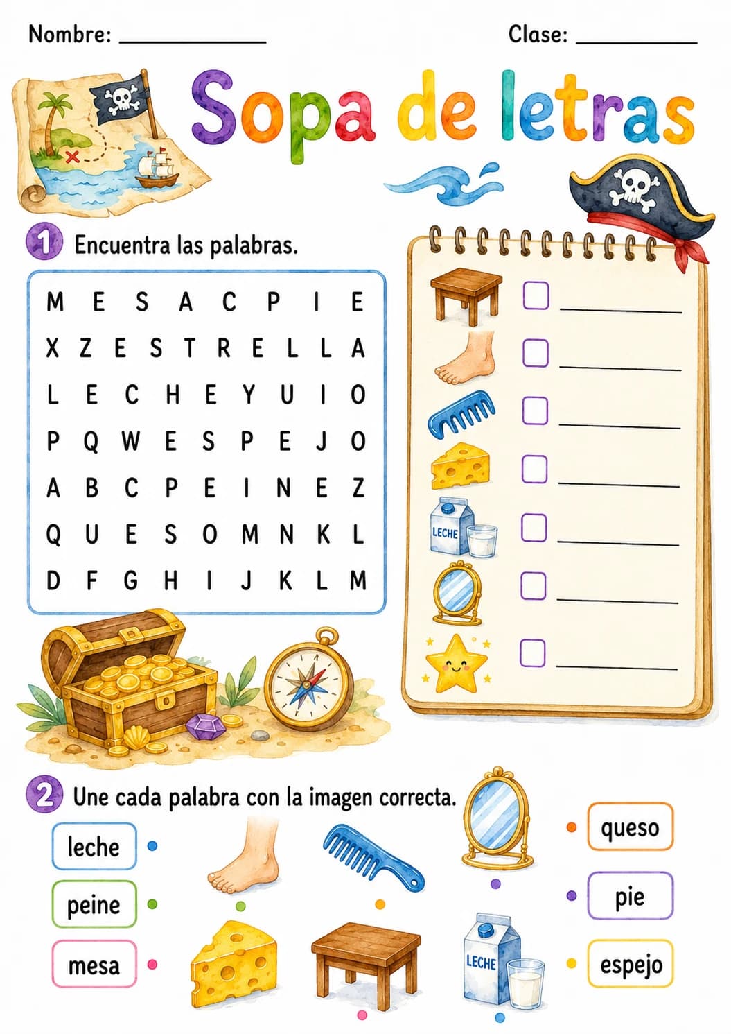 Spanish Letter E Phonics Worksheets Pack page 6 printable worksheet preview