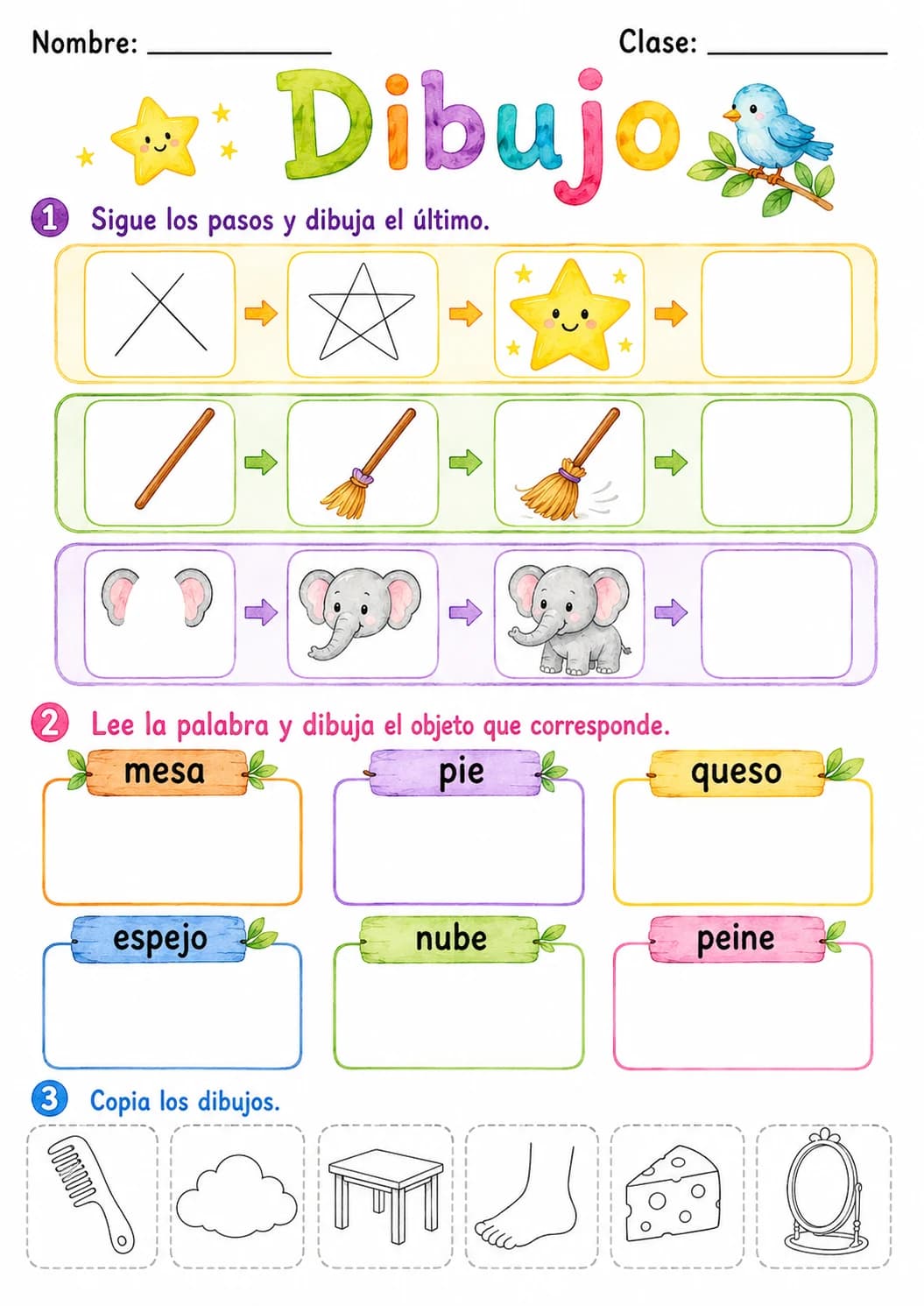 Spanish Letter E Phonics Worksheets Pack page 8 printable worksheet preview