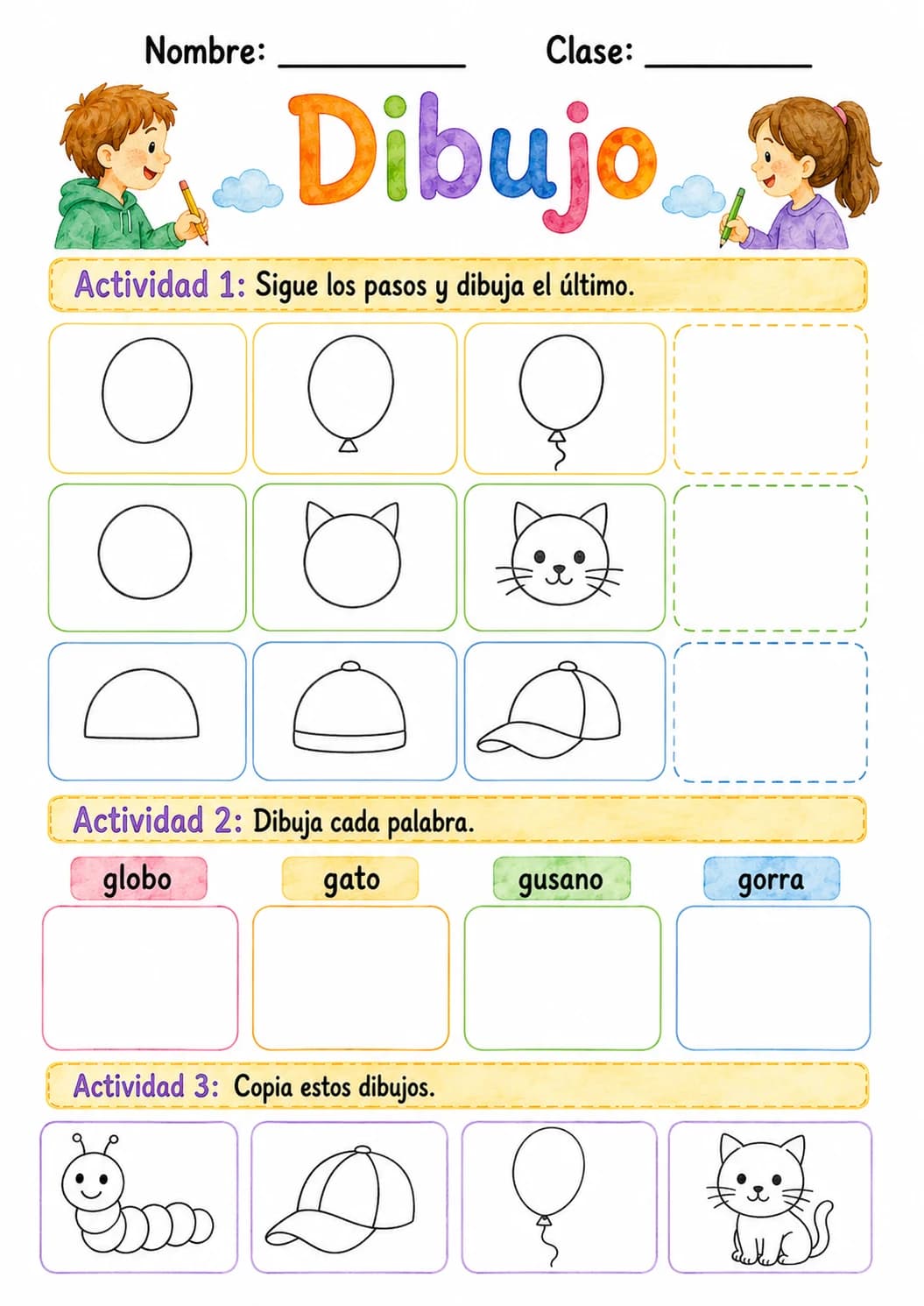 Spanish Letter G Phonics Worksheets Pack page 2 printable worksheet preview