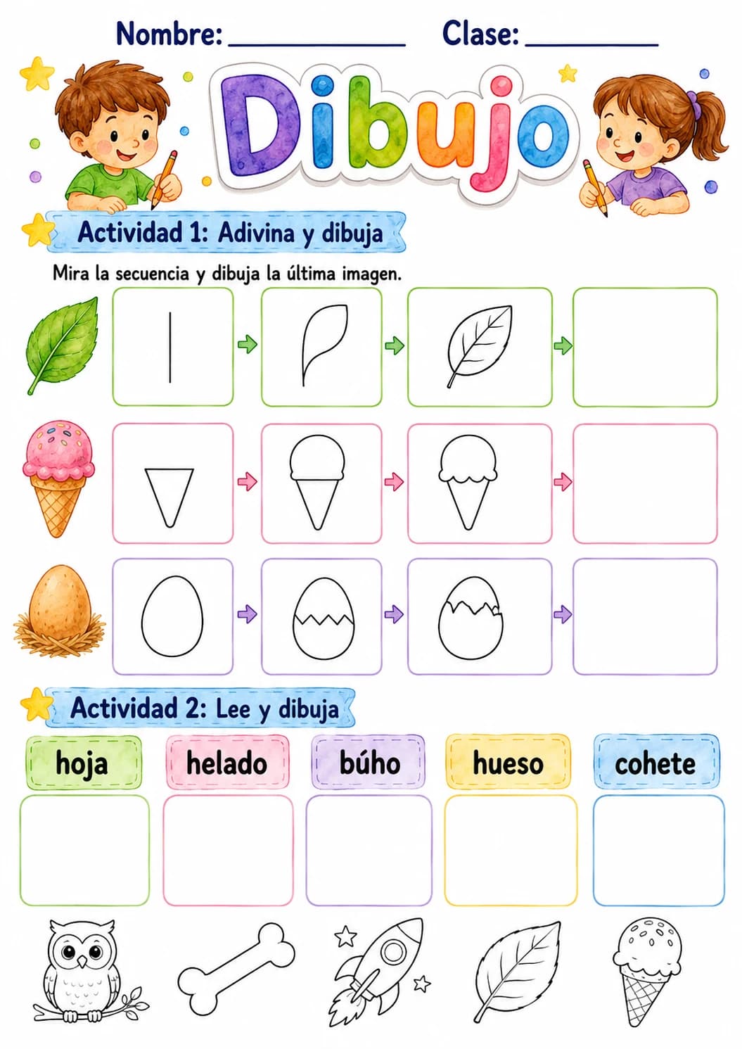 Spanish Letter H Phonics Worksheets Pack page 2 printable worksheet preview