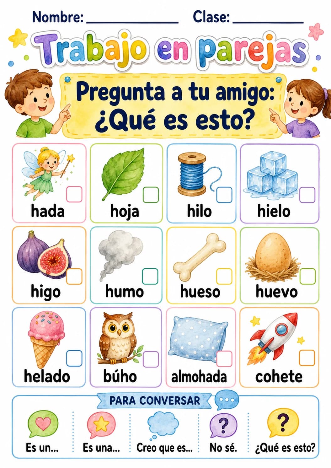 Spanish Letter H Phonics Worksheets Pack page 3 printable worksheet preview