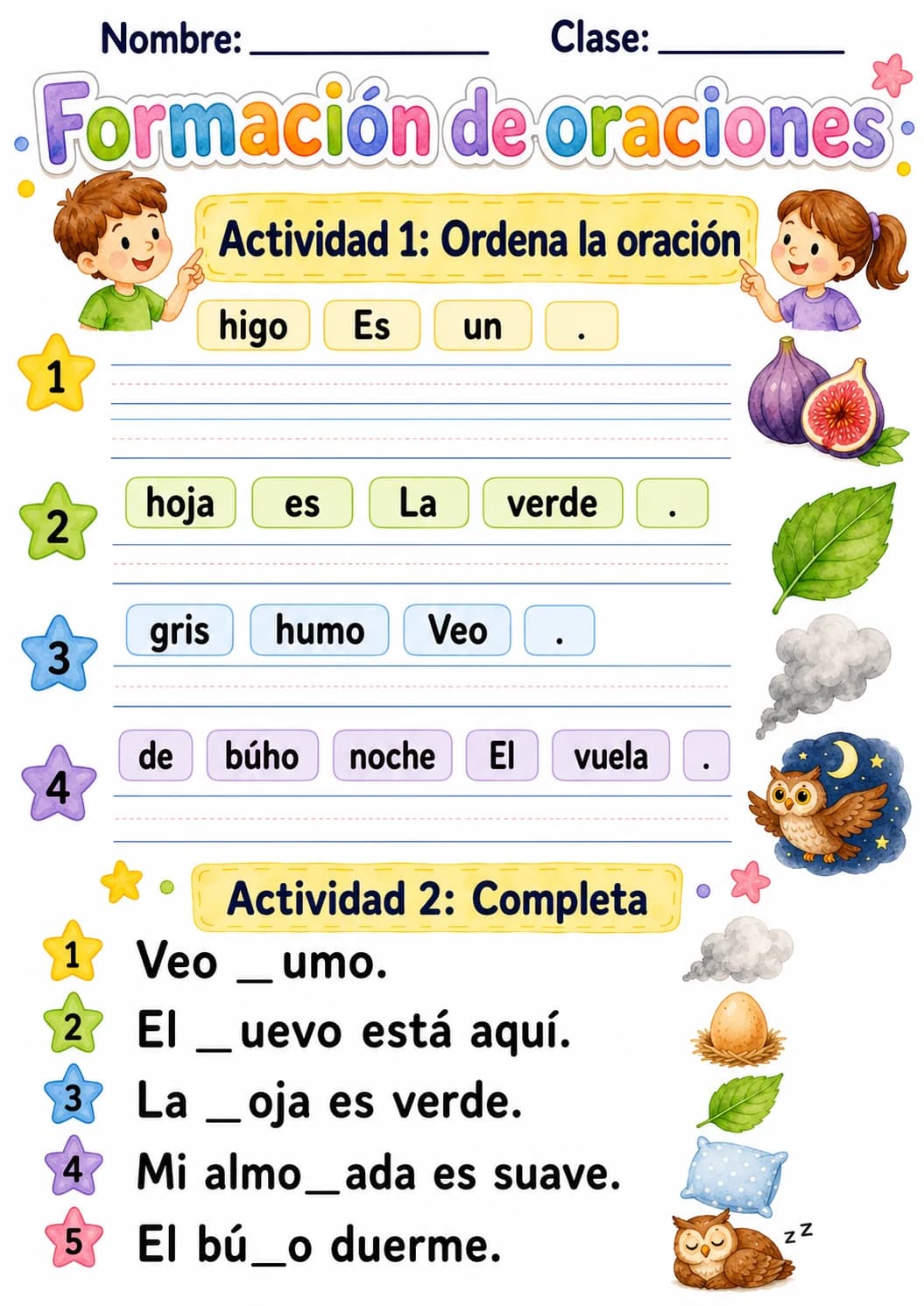 Spanish Letter H Phonics Worksheets Pack page 4 printable worksheet preview