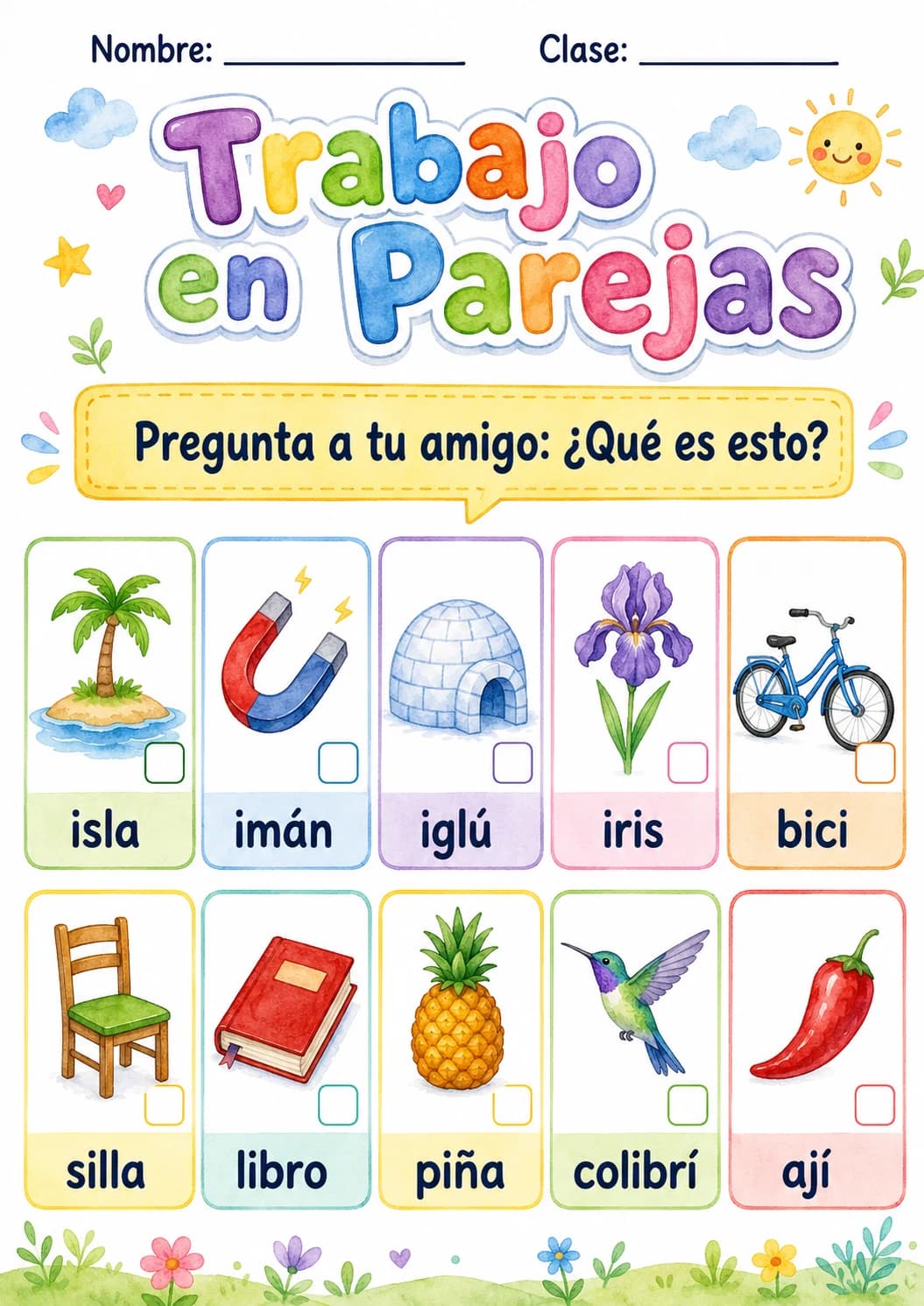 Spanish Letter I Phonics Worksheets Pack page 3 printable worksheet preview