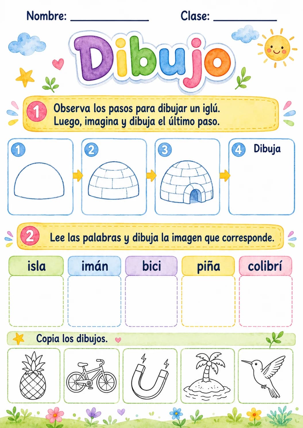 Spanish Letter I Phonics Worksheets Pack page 4 printable worksheet preview