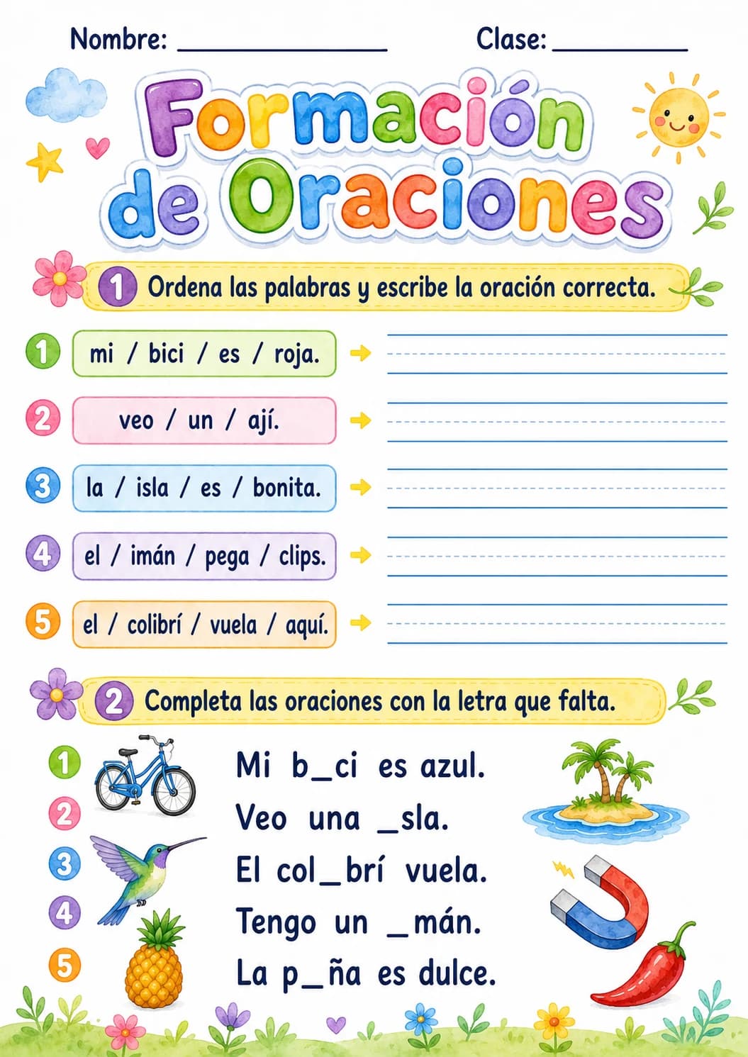 Spanish Letter I Phonics Worksheets Pack page 10 printable worksheet preview