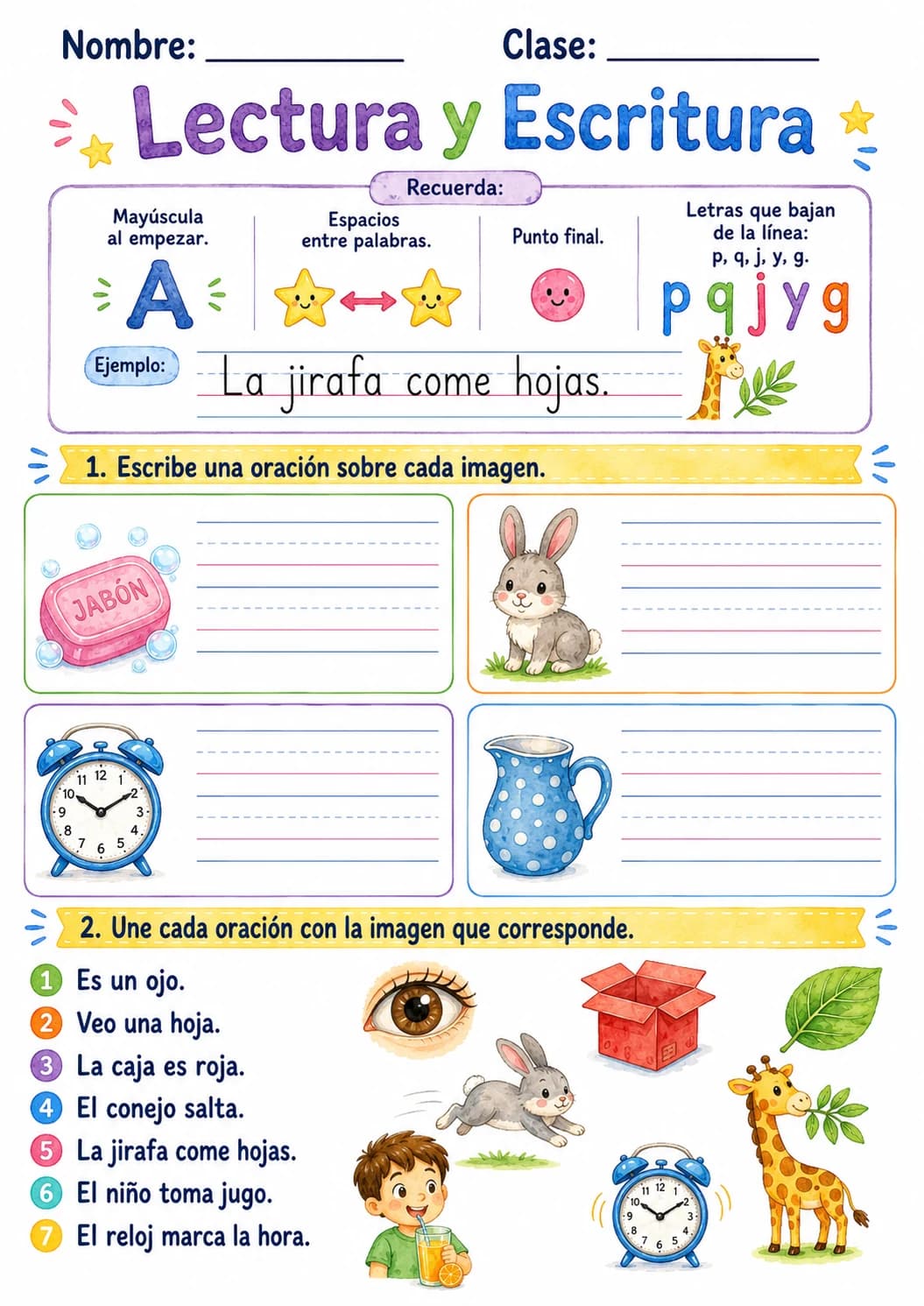 Spanish Letter J Phonics Worksheets Pack page 5 printable worksheet preview