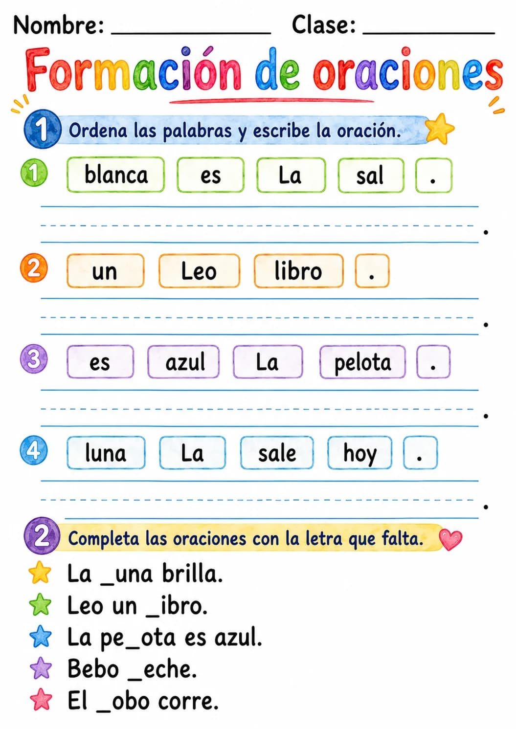 Spanish Letter L Phonics Worksheets Pack page 10 printable worksheet preview