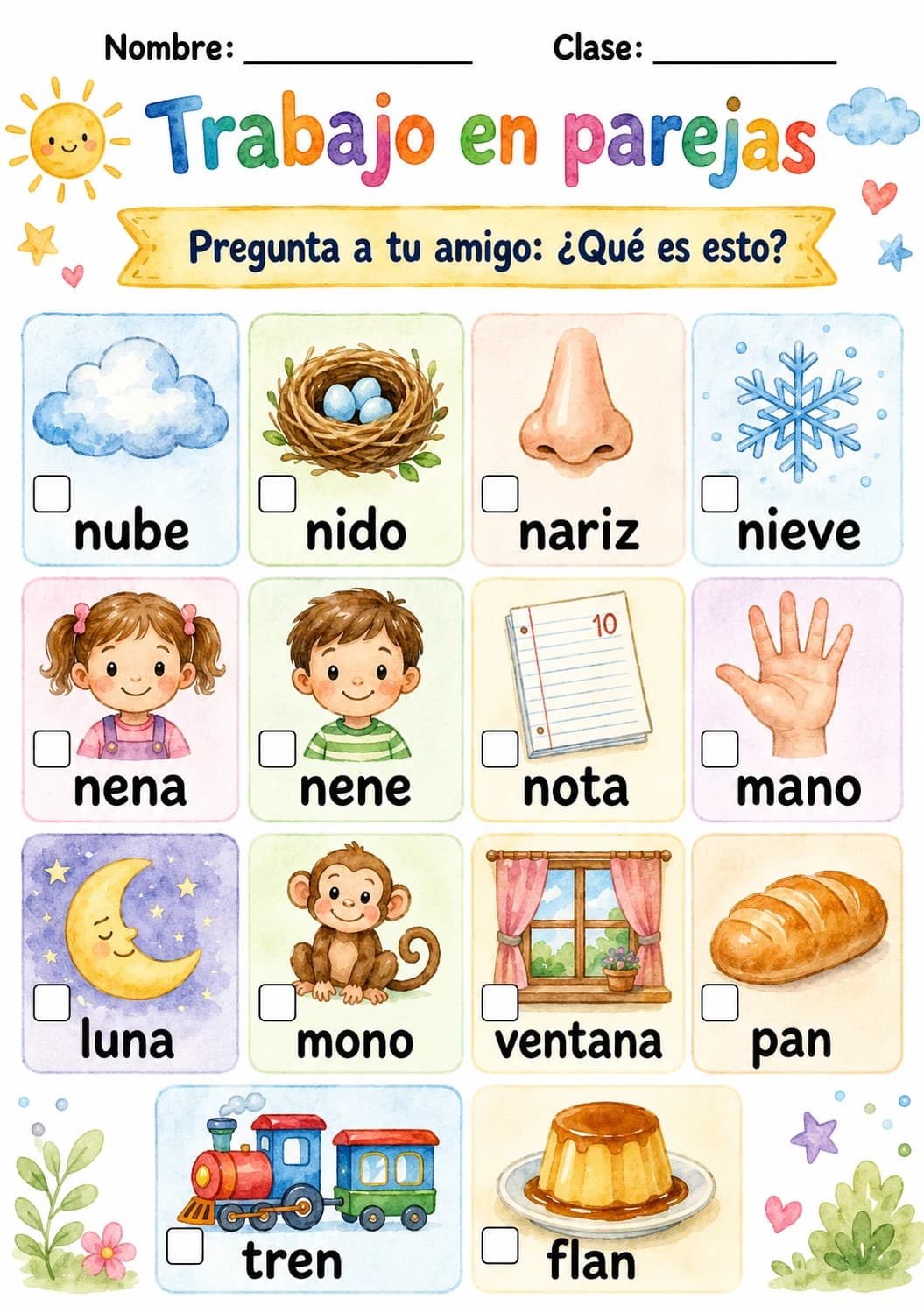 Spanish Letter N Phonics Worksheets Pack page 3 printable worksheet preview