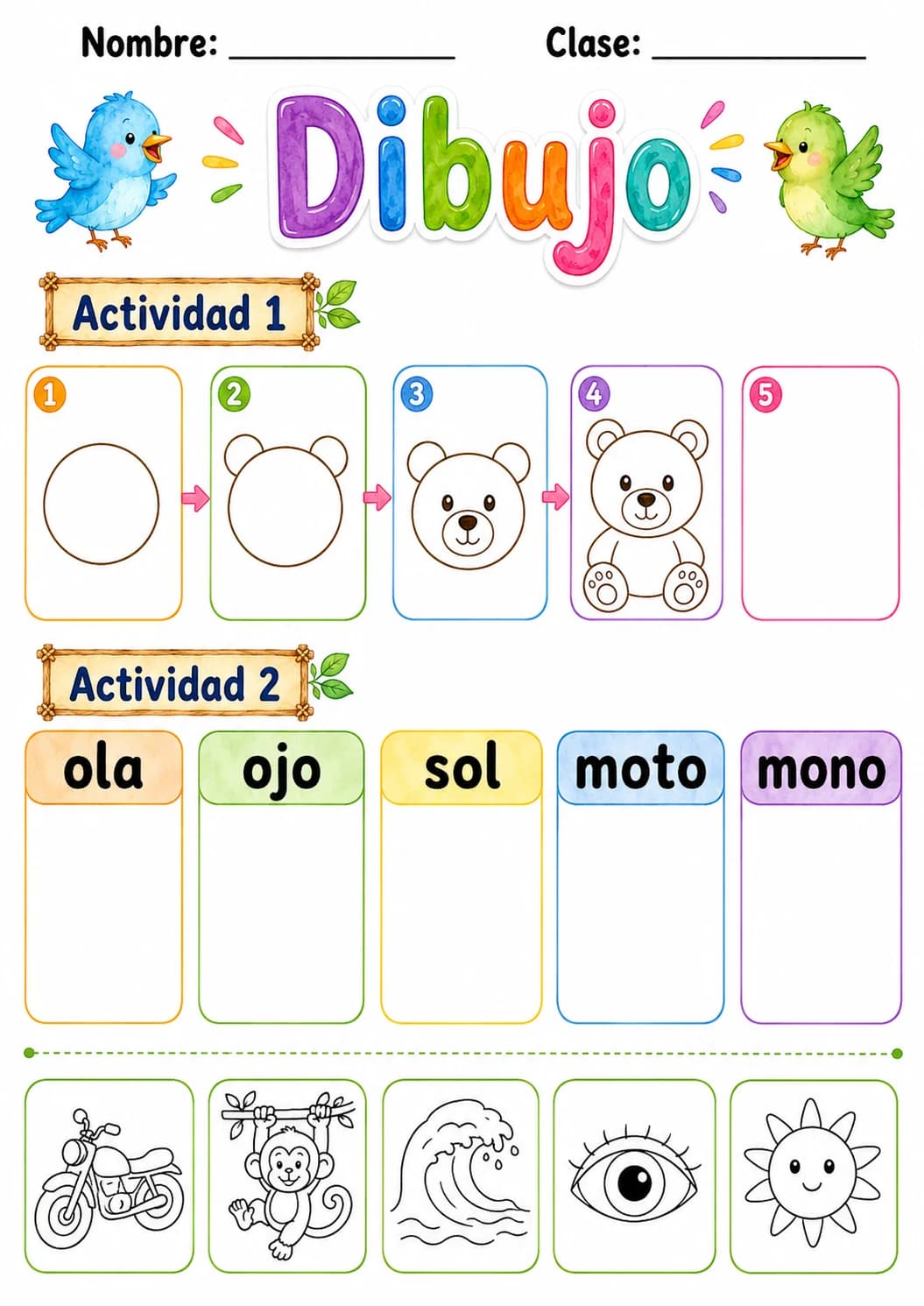 Spanish Letter O Phonics Worksheets Pack page 7 printable worksheet preview