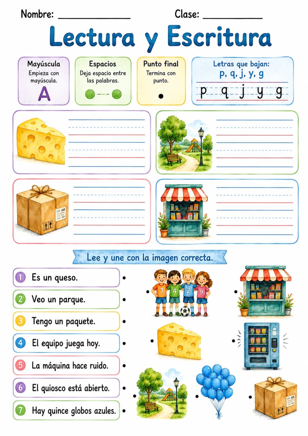 Spanish Letter Q Phonics Worksheets Pack page 2 printable worksheet preview
