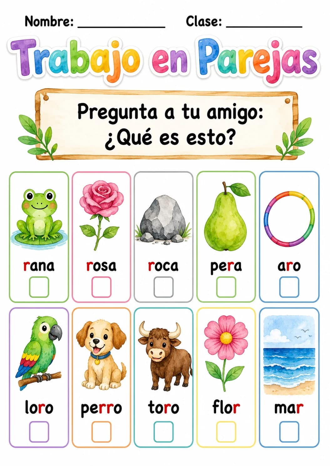Spanish Letter R Phonics Worksheets Pack page 3 printable worksheet preview