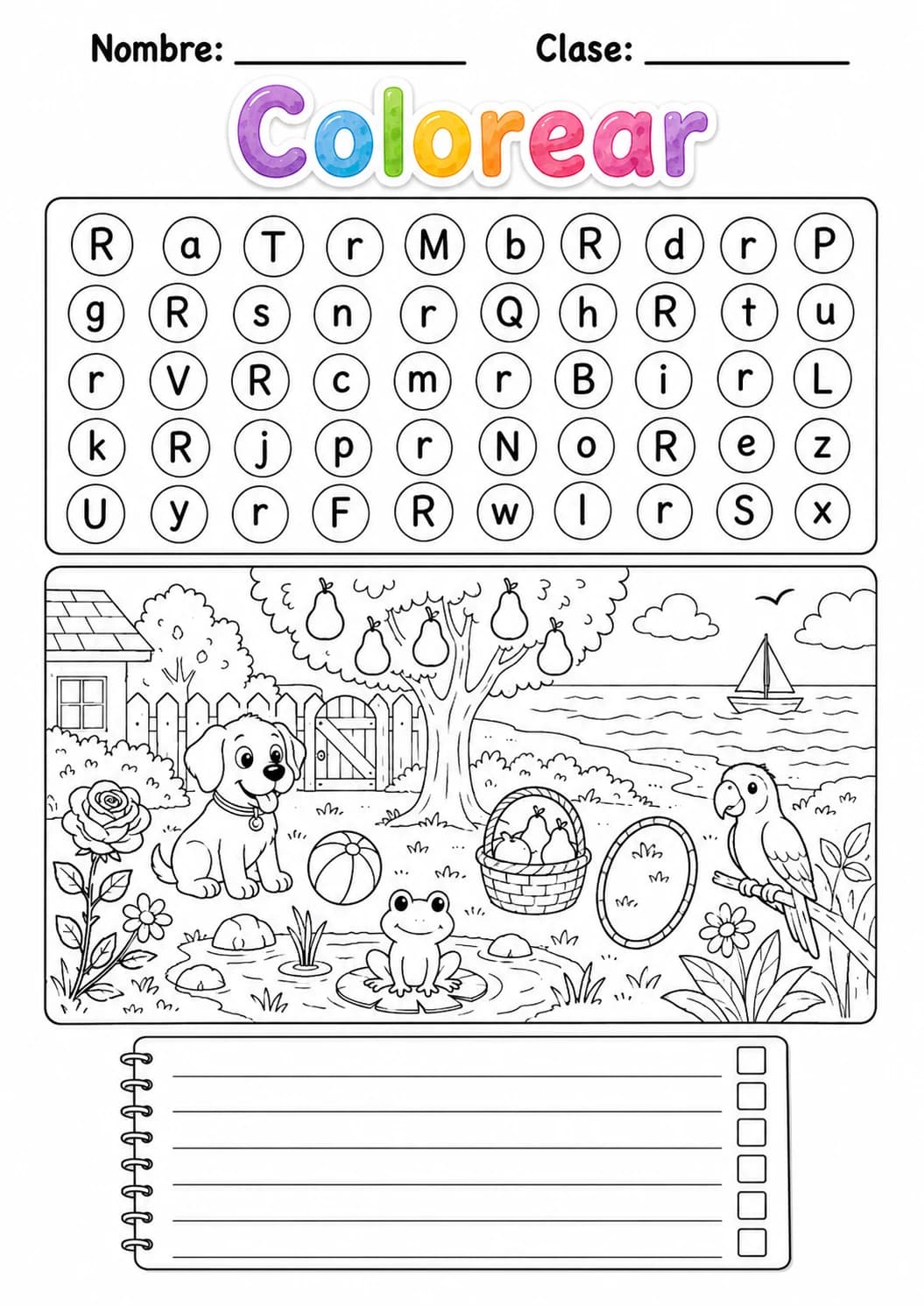 Spanish Letter R Phonics Worksheets Pack page 7 printable worksheet preview