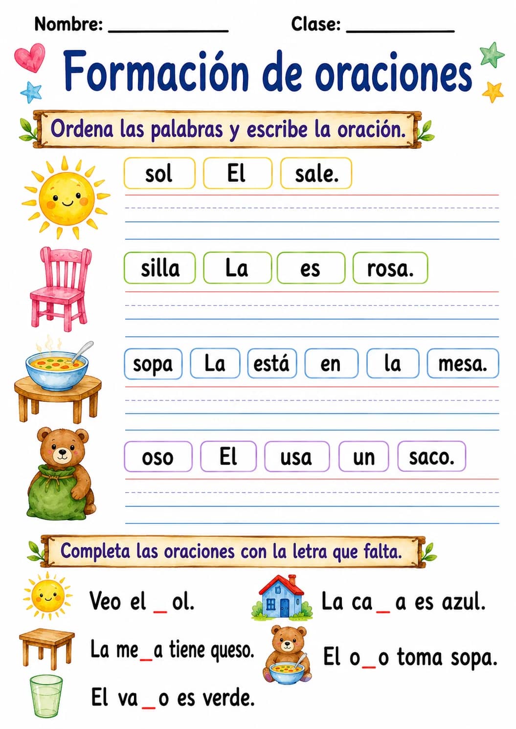 Spanish Letter S Phonics Worksheets Pack printable worksheet pack preview from KiwiBee