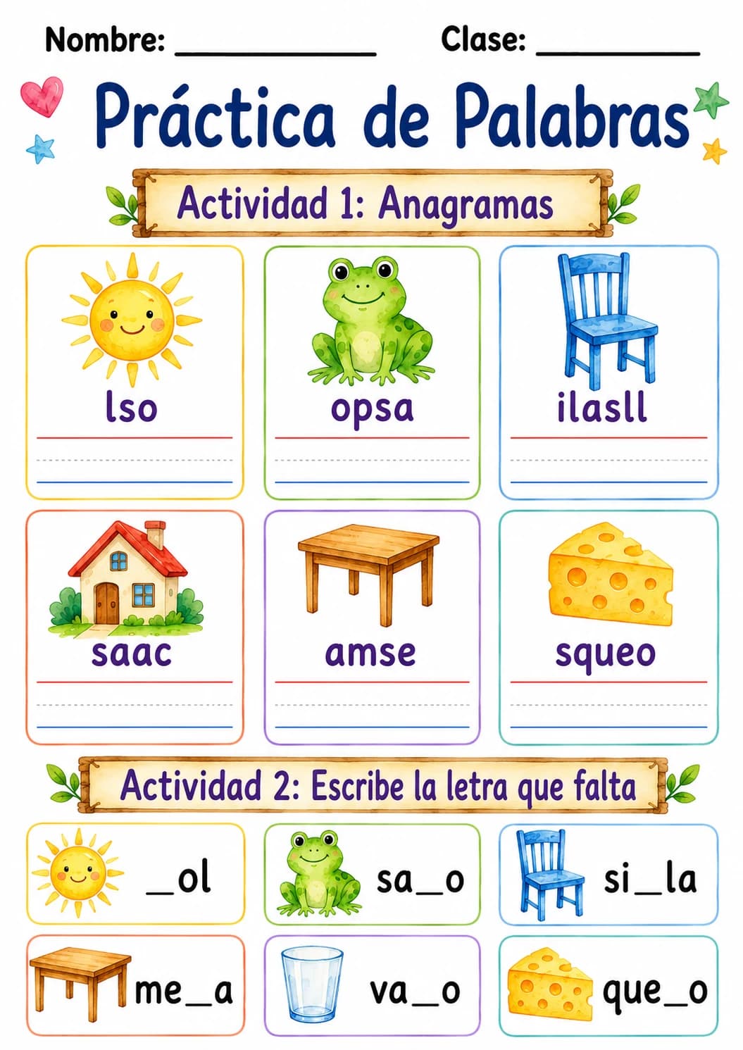 Spanish Letter S Phonics Worksheets Pack page 8 printable worksheet preview