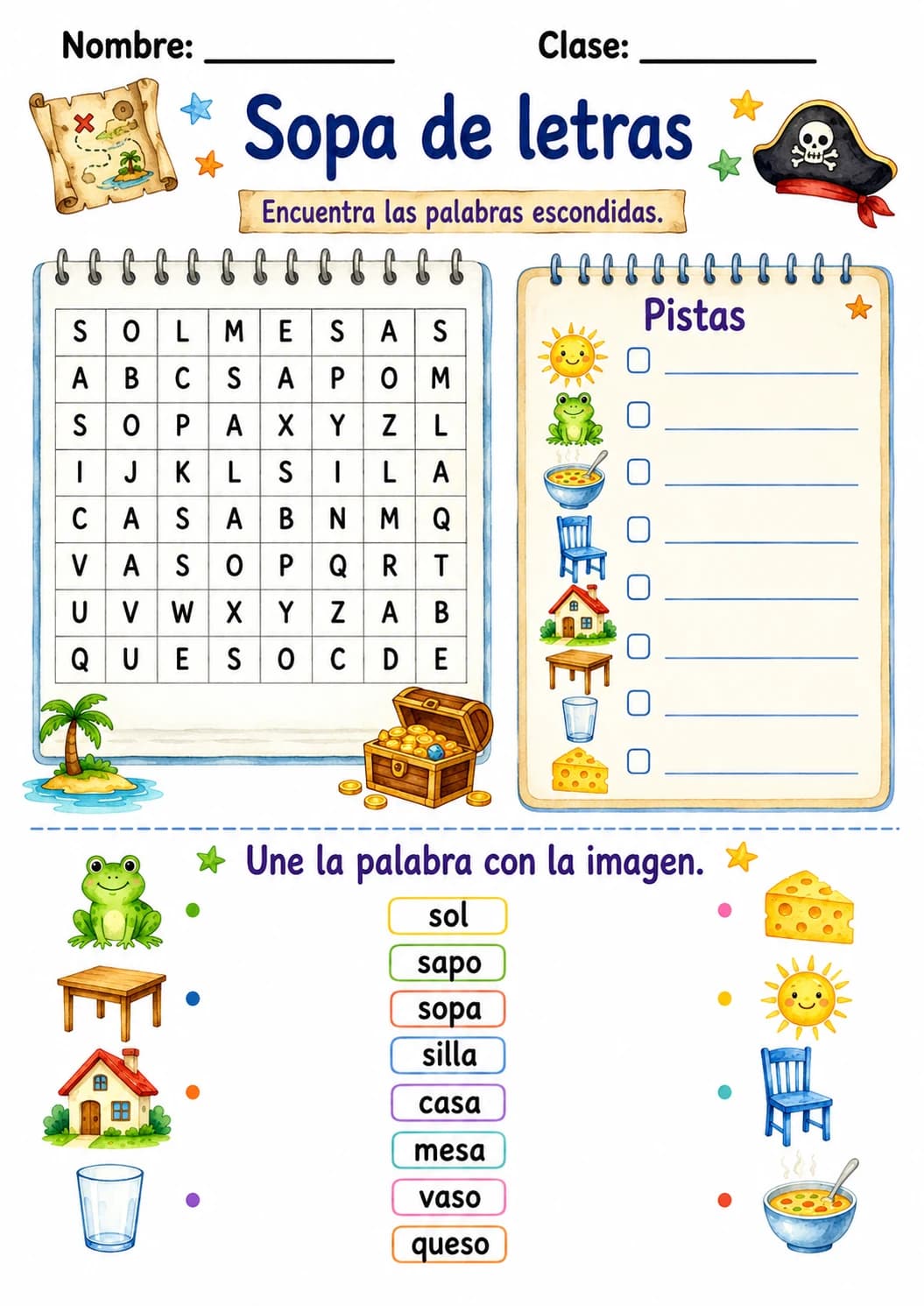 Spanish Letter S Phonics Worksheets Pack page 9 printable worksheet preview