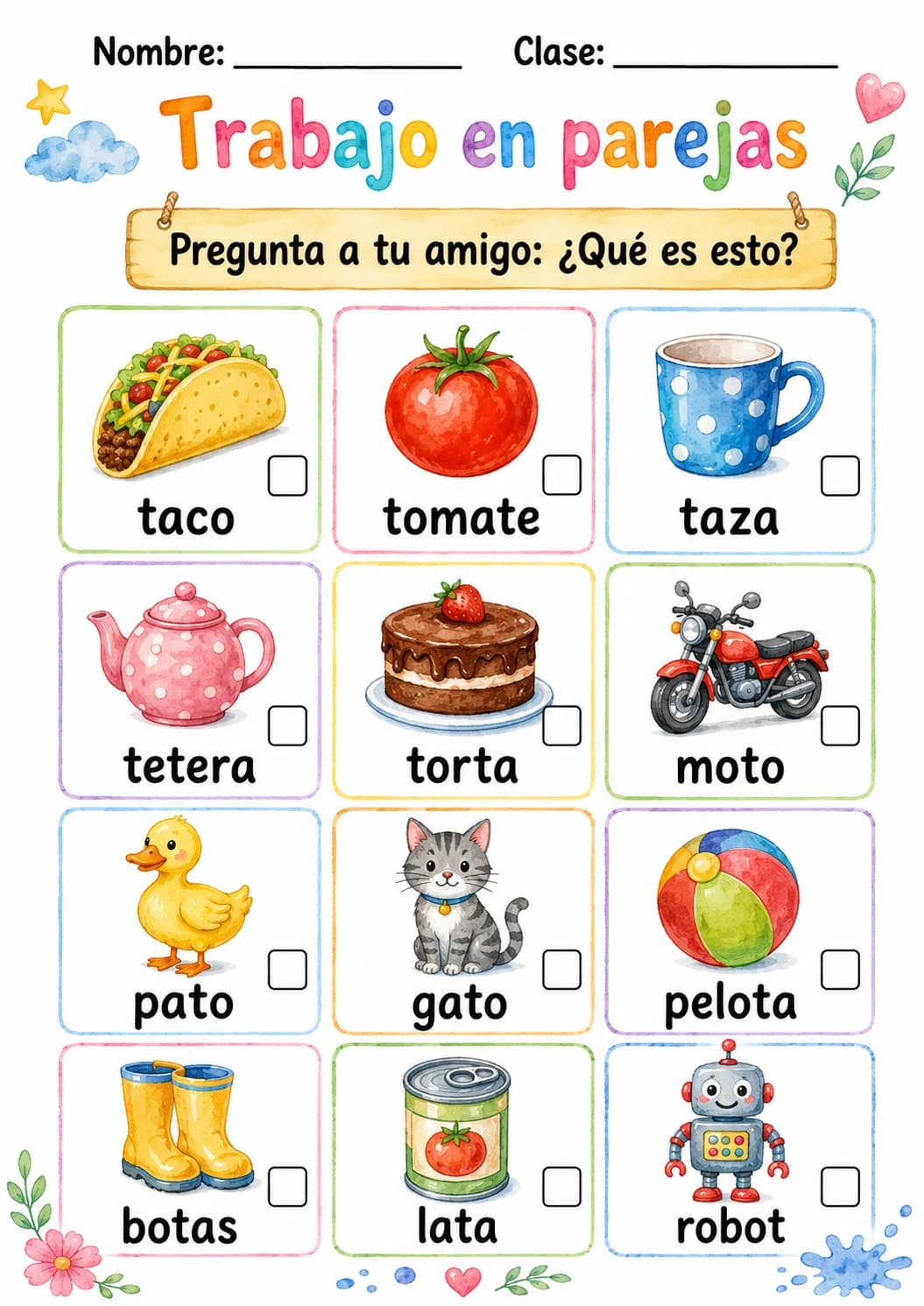 Spanish Letter T Phonics Worksheets Pack page 3 printable worksheet preview