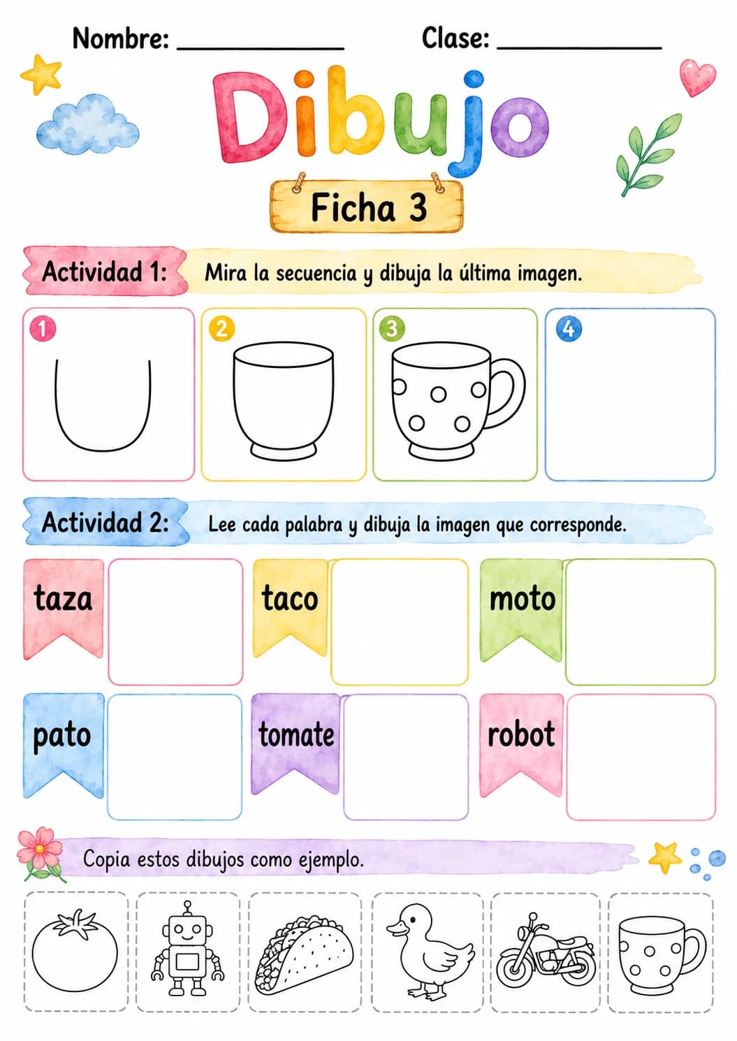 Spanish Letter T Phonics Worksheets Pack page 10 printable worksheet preview