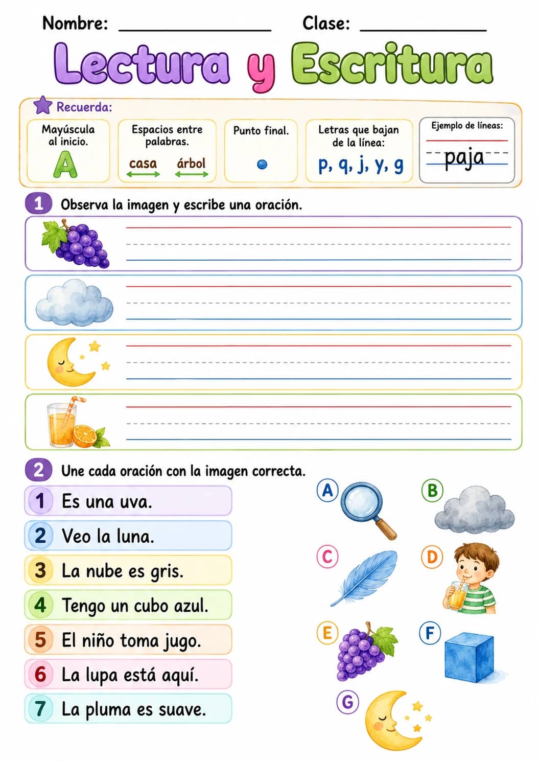 Spanish Letter U Phonics Worksheets Pack printable worksheet pack preview from KiwiBee