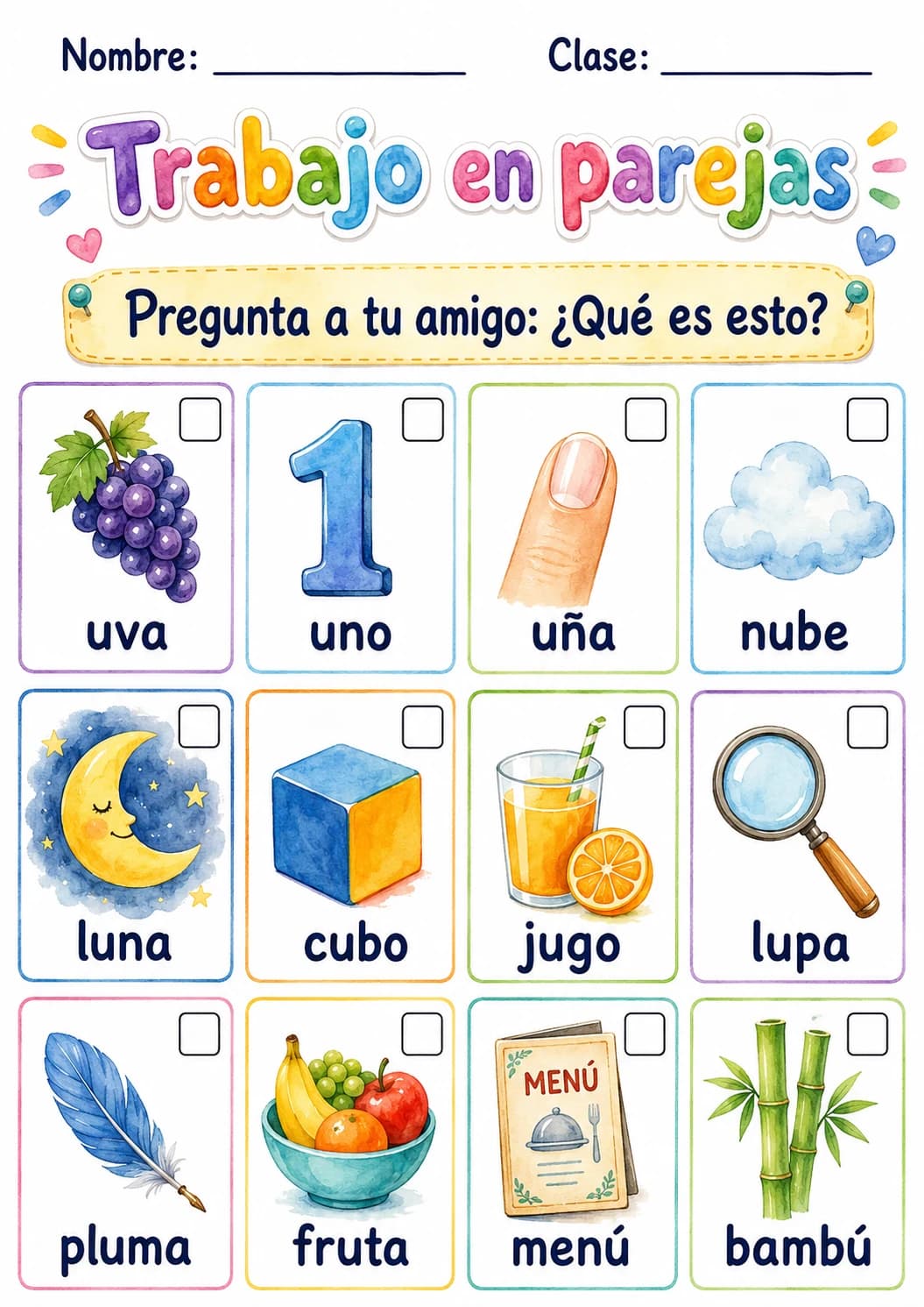 Spanish Letter U Phonics Worksheets Pack page 8 printable worksheet preview