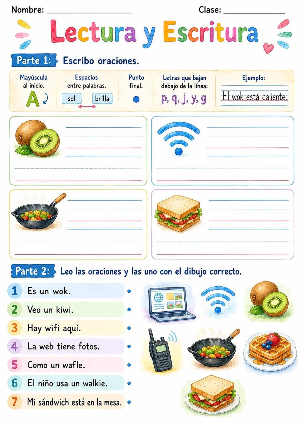 Spanish Letter W Phonics Worksheets Pack page 7 printable worksheet preview