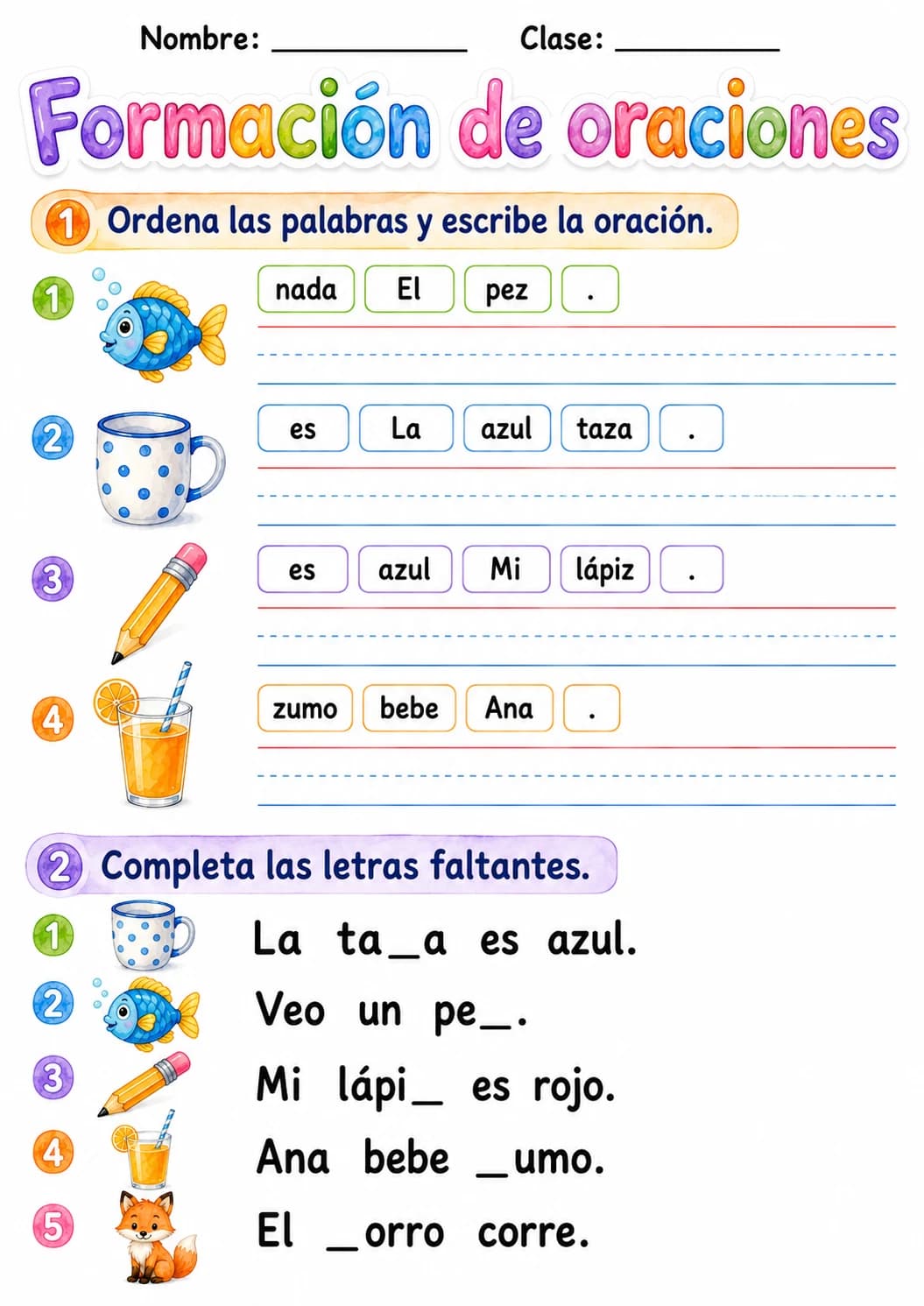 Spanish Letter Z Phonics Worksheets Pack page 8 printable worksheet preview