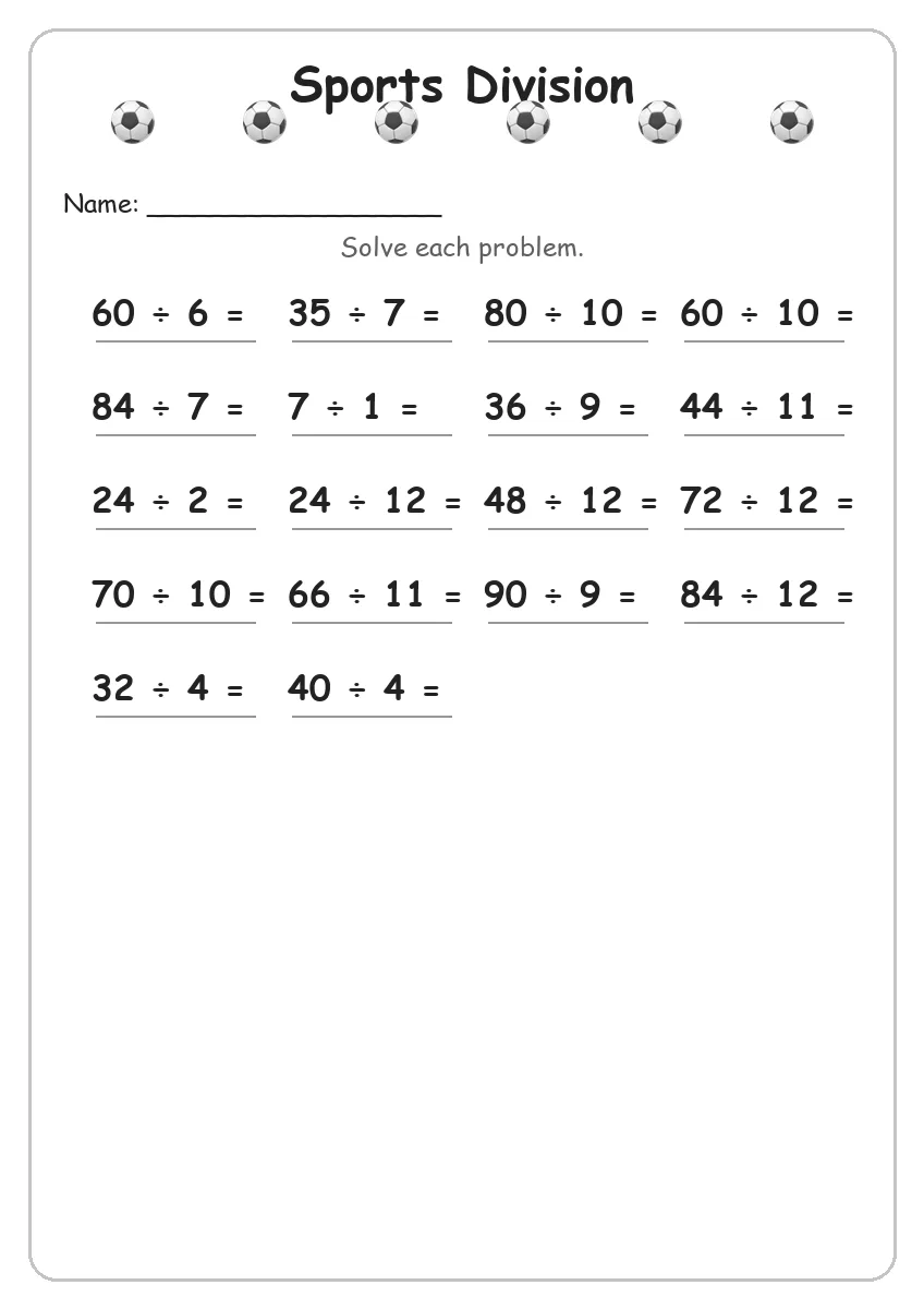Sports Division (Grade 4)