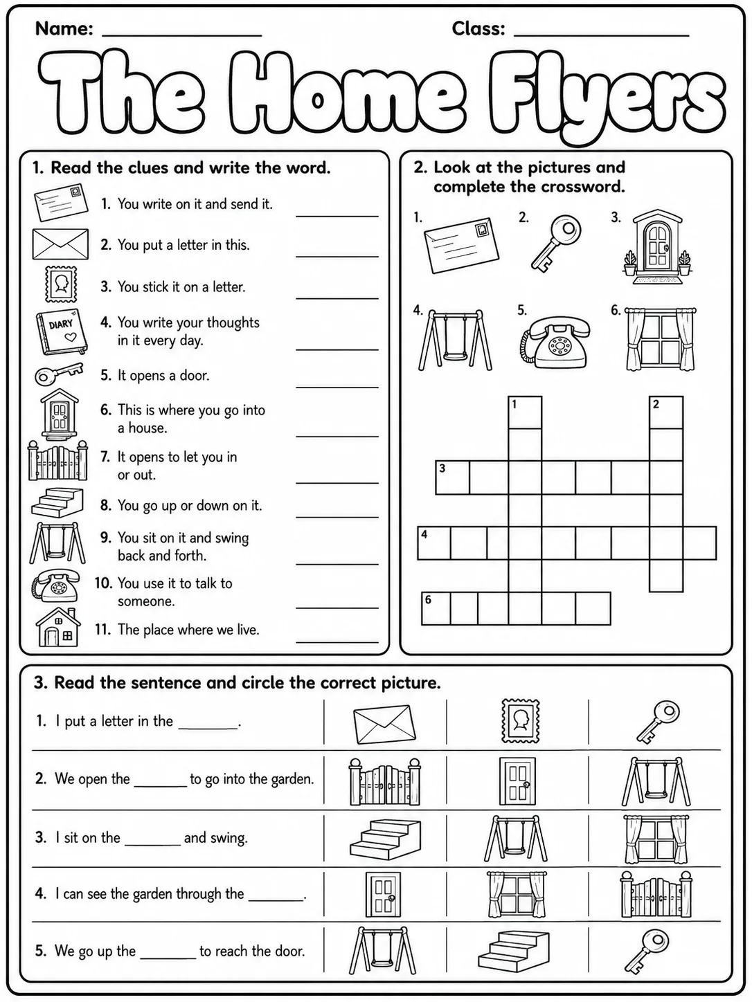 The Home Flyers Vocabulary Worksheet Pack page 5 printable worksheet preview