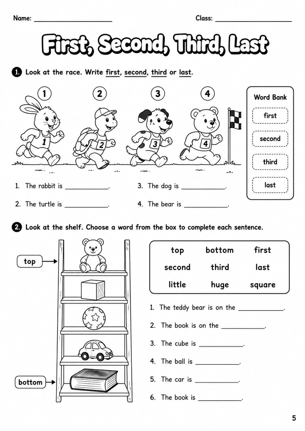Adjectives Movers Grammar Worksheet Pack page 8 printable worksheet preview