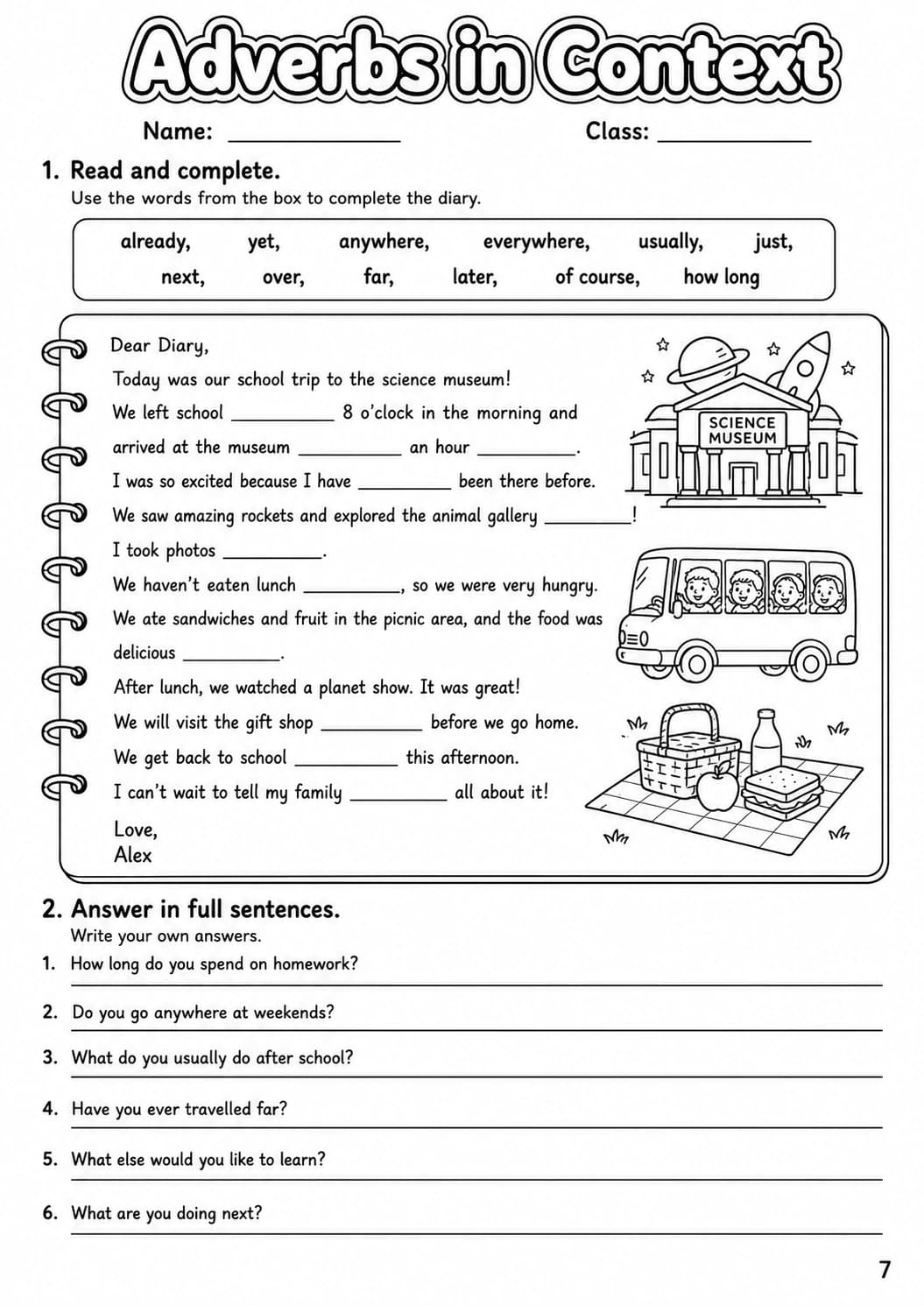 Adverbs Flyers Grammar Worksheet Pack page 9 printable worksheet preview