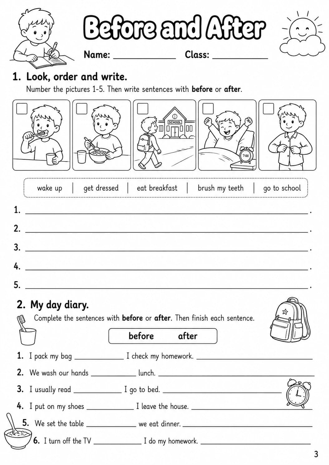 Conjunctions Flyers Grammar Worksheet Pack page 5 printable worksheet preview
